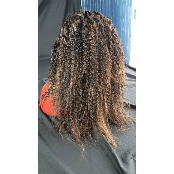 Braided wigs 100% handmade, short afro wig, stunning , colored wig, box… - Picture 10 of 15